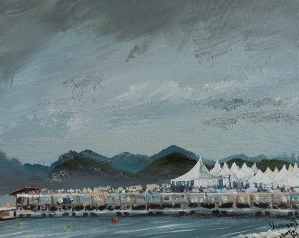 Detail of Cannes Film Festival tents 2014, 2914 by Vincent Alexander Booth