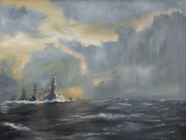Detail of Japanese fleet in Pacific 1942, 2013 by Vincent Alexander Booth