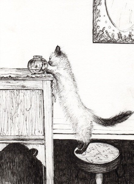 Detail of Goldfish bowl puzzle, 2009 by Vincent Alexander Booth