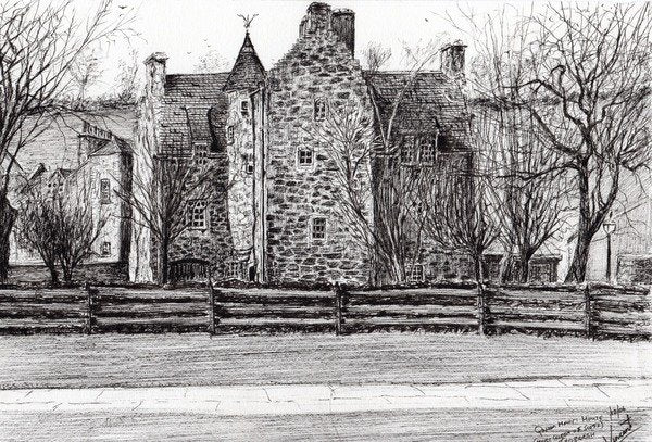 Detail of Queen Mary's house Jedburgh, 2006 by Vincent Alexander Booth
