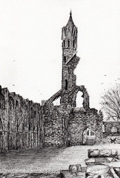 Detail of Ruin at St.Andrews, 2006 by Vincent Alexander Booth
