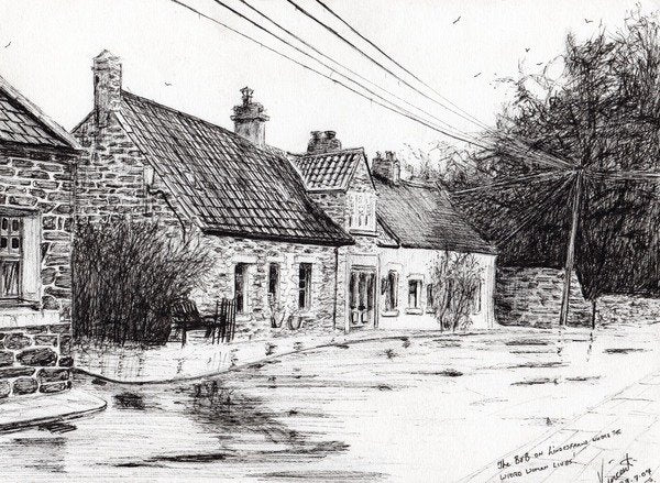 Detail of Lindesfarne holy island, 2007 by Vincent Alexander Booth