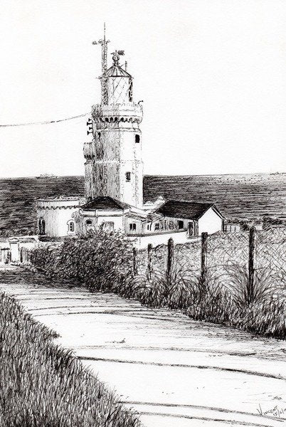 Detail of Lighthouse Isle of Wight, 2010 by Vincent Alexander Booth