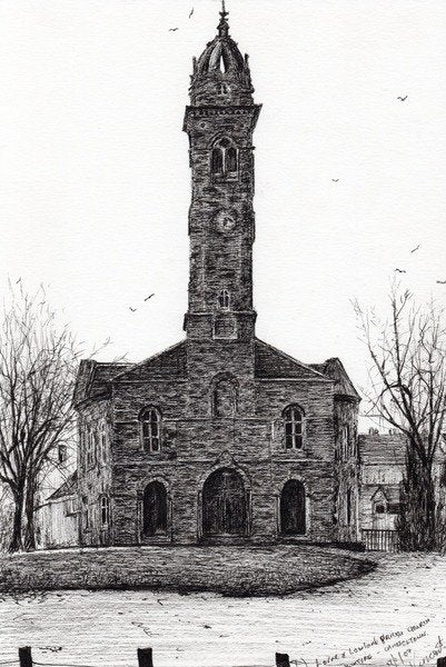 Detail of Lorne & Lowland parish church, 2007 by Vincent Alexander Booth