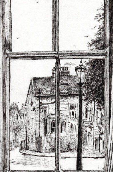 Detail of View from Old Hall Hotel Buxton, 2009 by Vincent Alexander Booth
