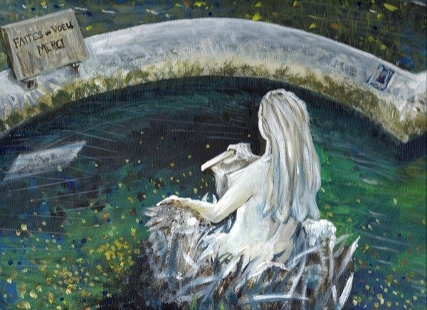 Detail of Mermaid of Laignes, 2006 by Vincent Alexander Booth