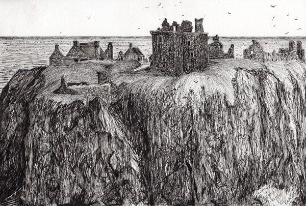 Detail of Dunottar Castle, 2007 by Vincent Alexander Booth