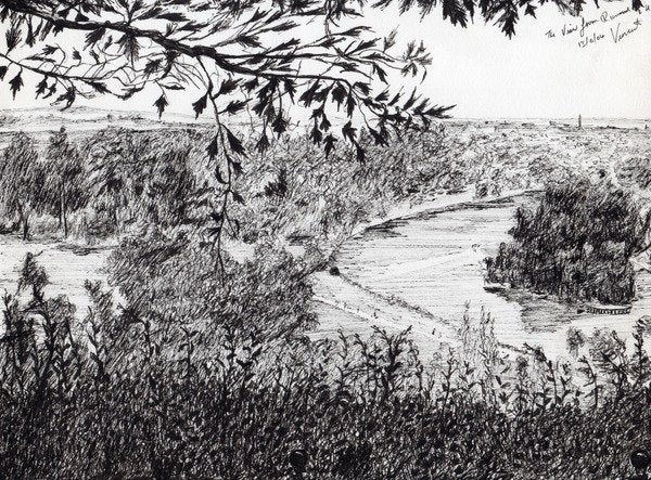 Detail of View from Richmond Hill London, 2004 by Vincent Alexander Booth