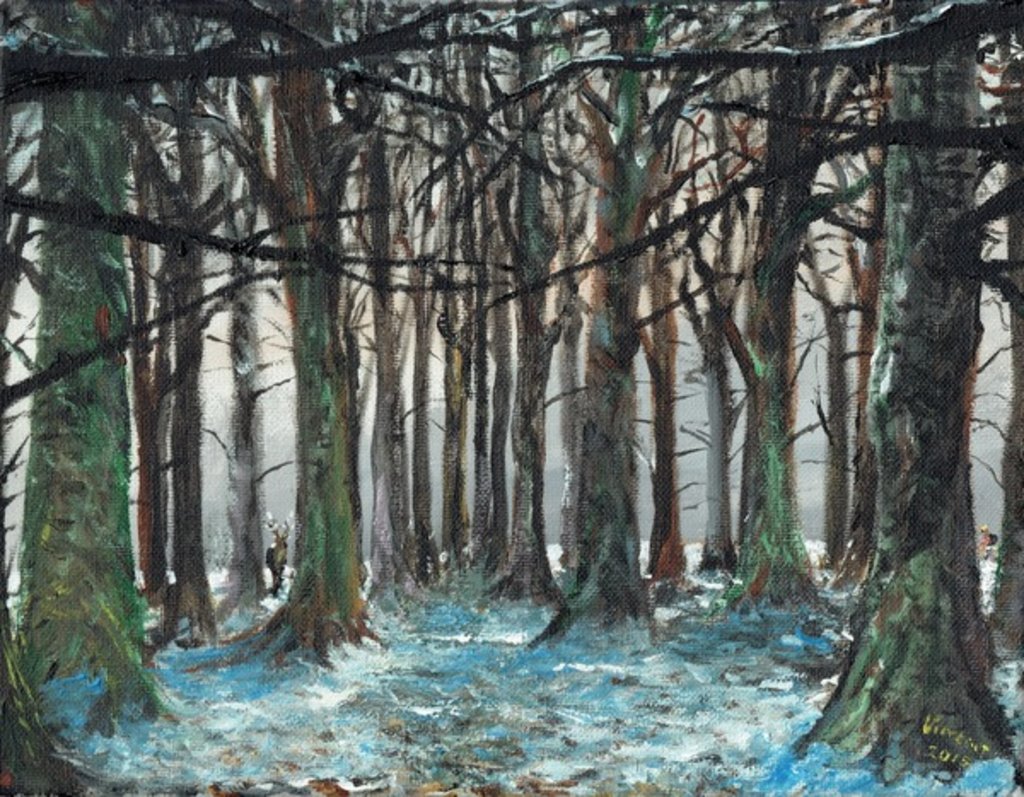 Detail of Stag and Runner Lyme Park, 2016 by Vincent Alexander Booth