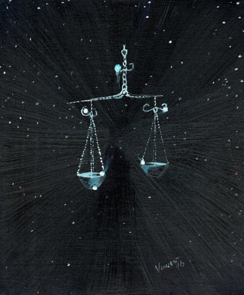 Detail of Star sign Libra, 2016 by Vincent Alexander Booth