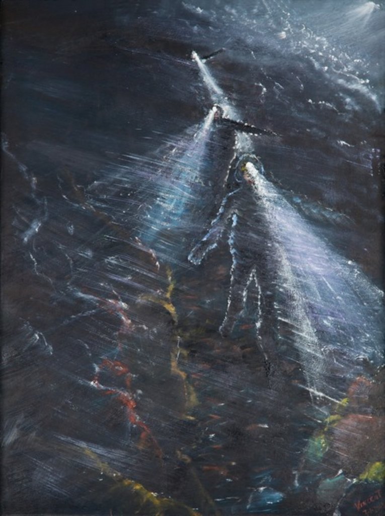 Detail of Night run off Blencathera, 2016 by Vincent Alexander Booth