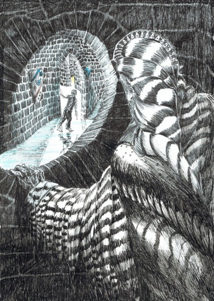 Detail of The Castle in the Forest of Findhorn, observer, 2006 by Vincent Alexander Booth