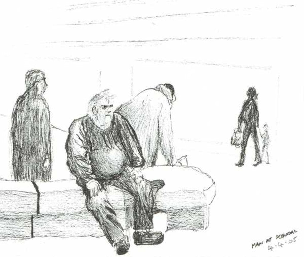 Detail of Man at Kendal, 2005 by Vincent Alexander Booth