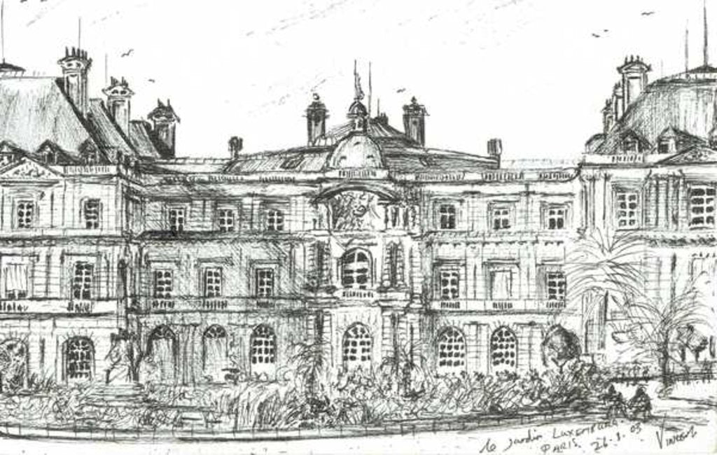 Detail of Le Jardin Luxemburg Paris, 2003 by Vincent Alexander Booth