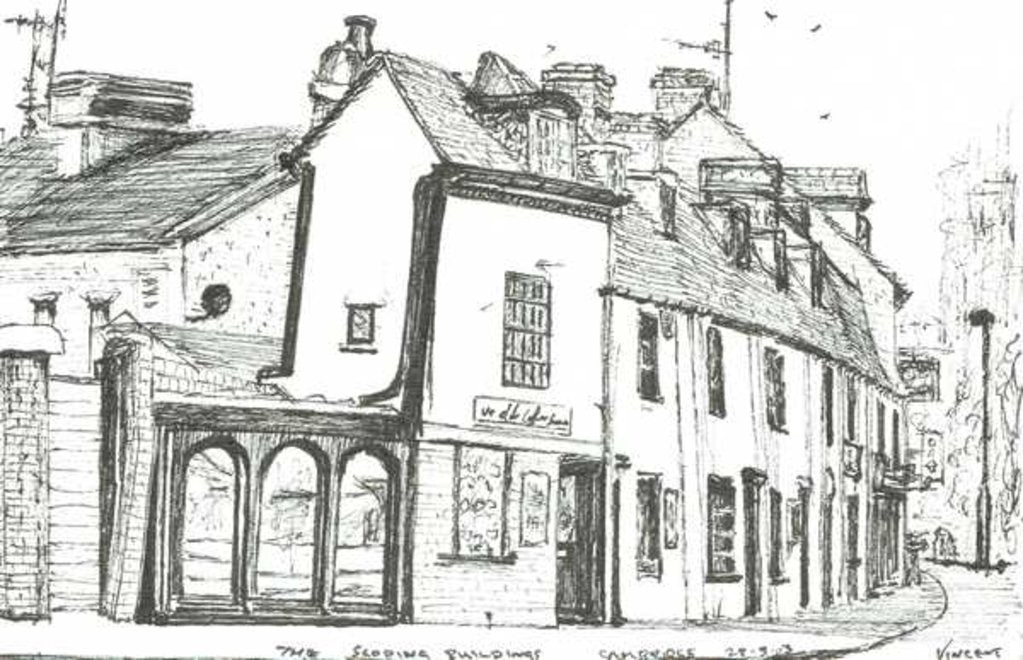 Detail of Tilting buildings Cambridge, 2003 by Vincent Alexander Booth