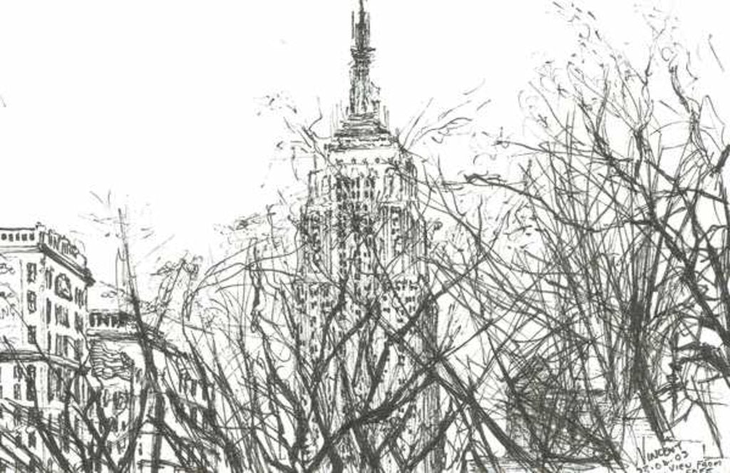 Detail of View from cafe New York, 2003 by Vincent Alexander Booth