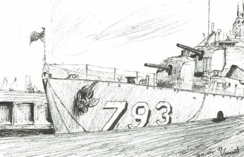 Detail of Destroyer 793 Boston Maritime Museum, 2003 by Vincent Alexander Booth
