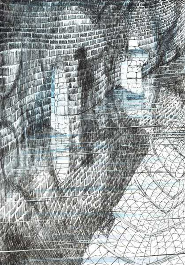 Detail of The Castle in the Forest of Findhorn, shadow, 2006, by Vincent Alexander Booth