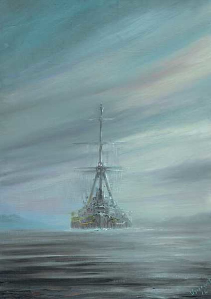 Detail of SMS Derfflinger Scapa Flow 1919, 2016 by Vincent Alexander Booth