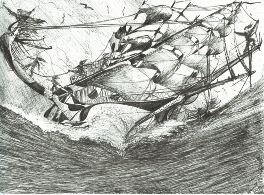 Detail of Storm Creators Arctic Ocean, 2017 by Vincent Alexander Booth