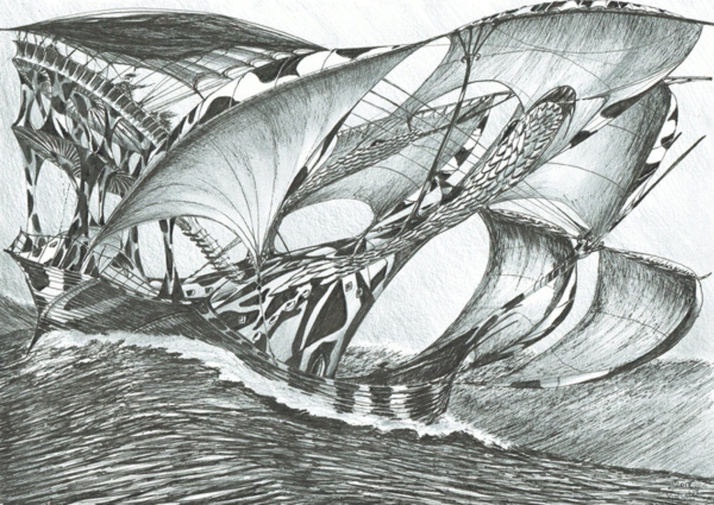 Detail of Storm Creators Tasman Sea, 2017 by Vincent Alexander Booth