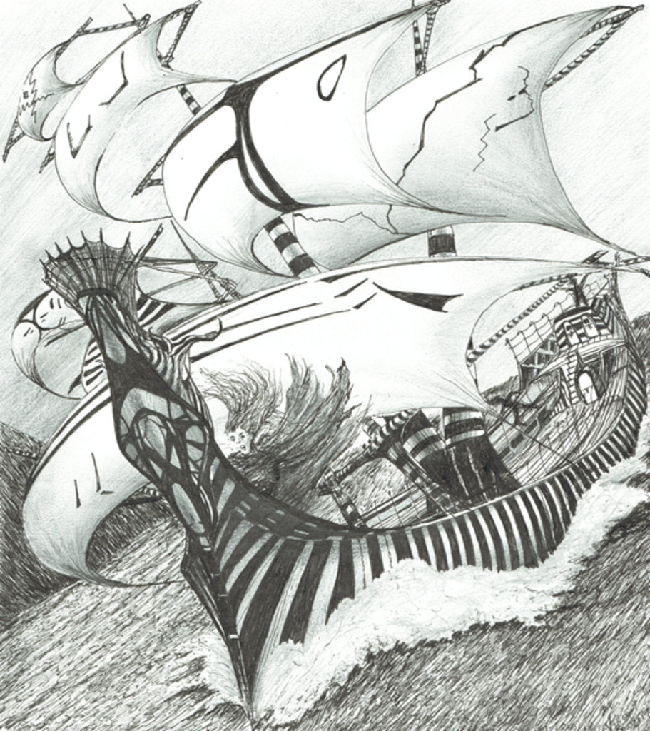 Detail of Storm Creators Java Sea, 2017 by Vincent Alexander Booth