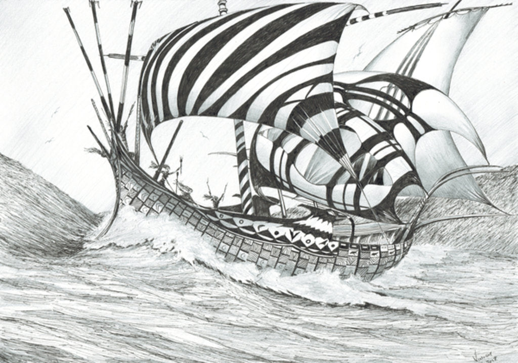 Detail of Storm Creators Ionian Sea, 2017 by Vincent Alexander Booth