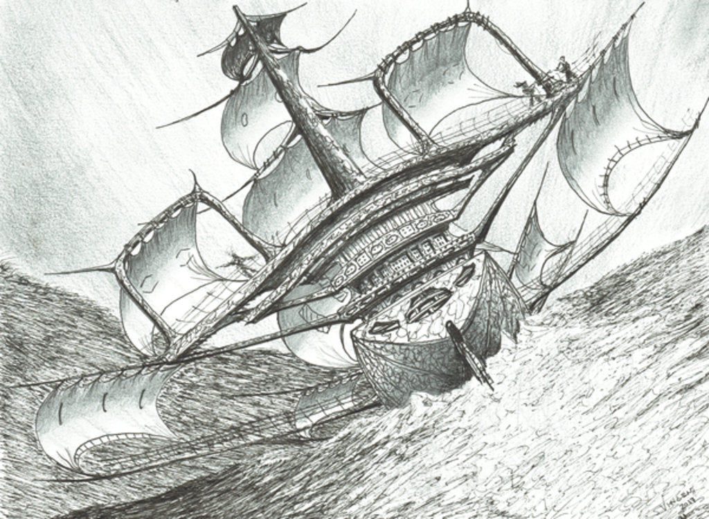 Detail of Storm Creators Risser-Larson Sea, 2017 by Vincent Alexander Booth