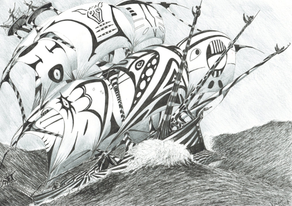 Detail of Storm Creators Arabian Sea, 2017 by Vincent Alexander Booth