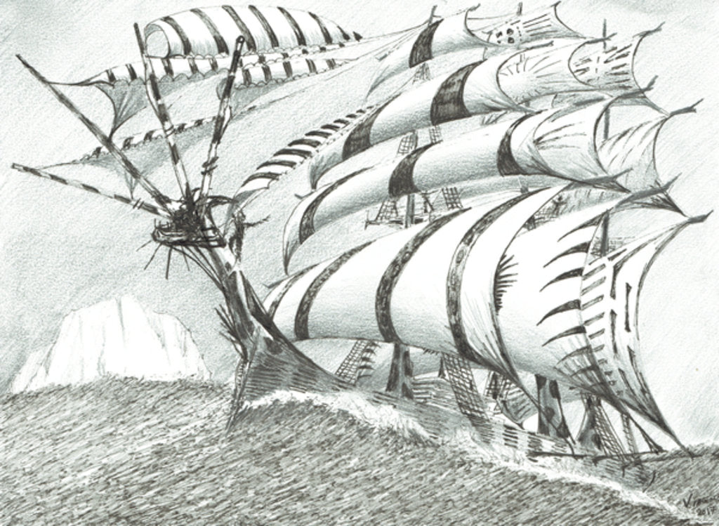 Detail of Storm Creators Cosmonauts Sea, 2017 by Vincent Alexander Booth