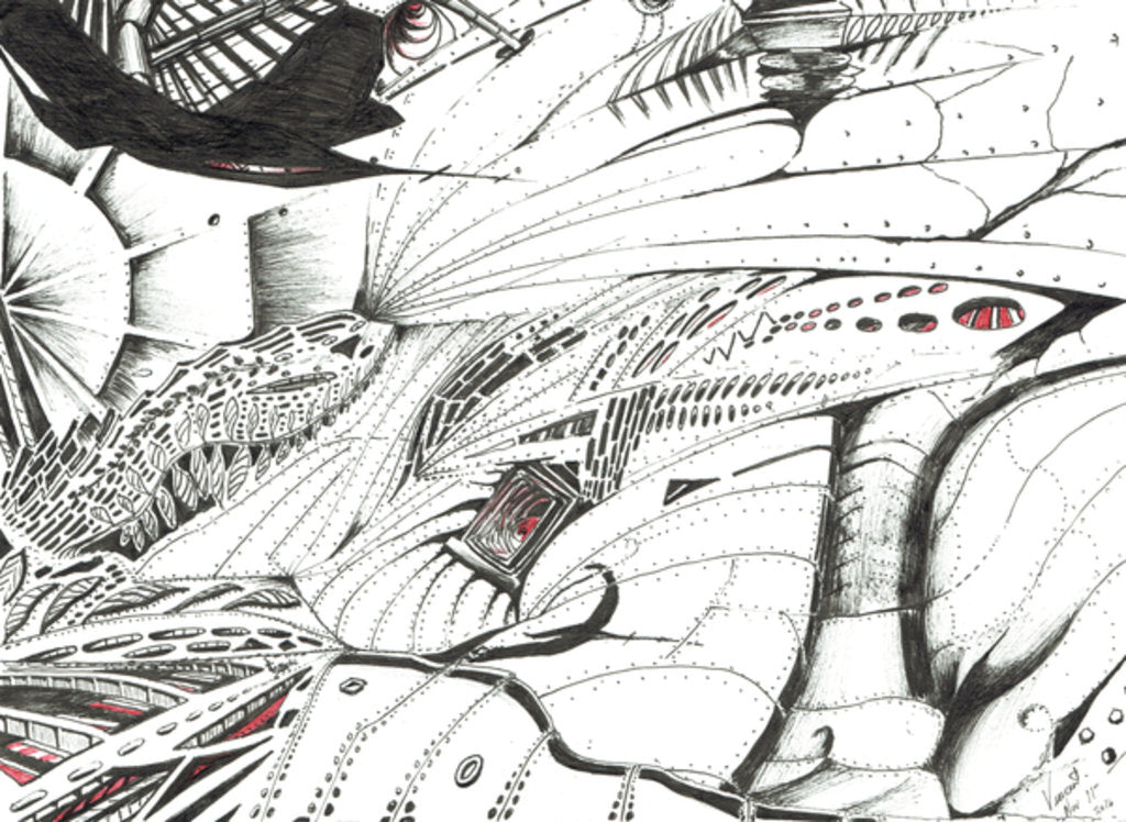 Detail of The Bringer of Red, 2016 by Vincent Alexander Booth