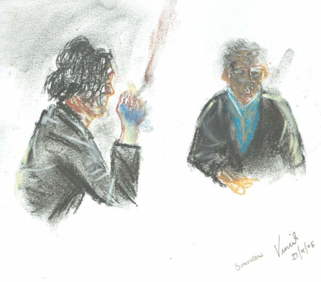 Detail of Pub Smokers, 2005 by Vincent Alexander Booth