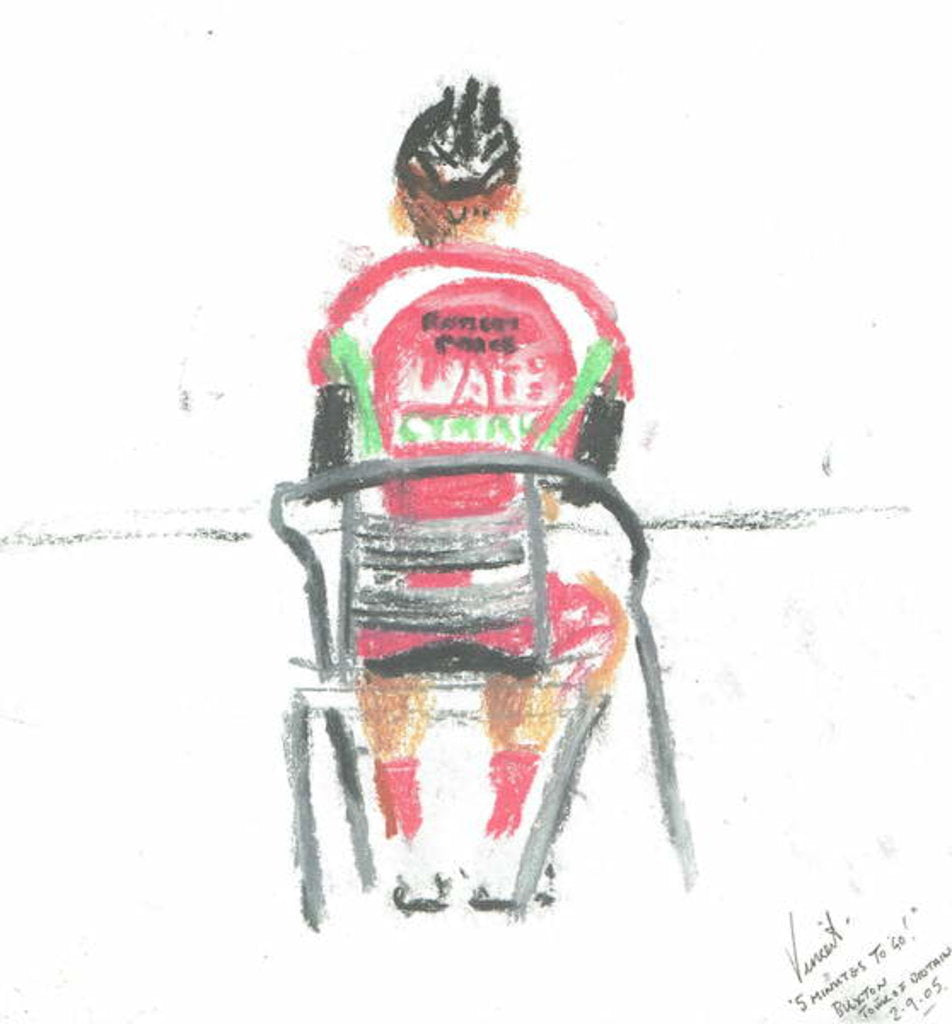 Detail of 5 minutes to go! Tour of Britain, Buxton, 2005 by Vincent Alexander Booth