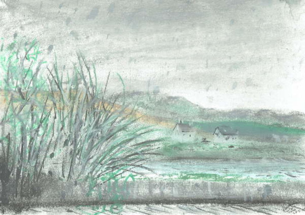 Detail of Isle of Jura in downpour, 2005 by Vincent Alexander Booth