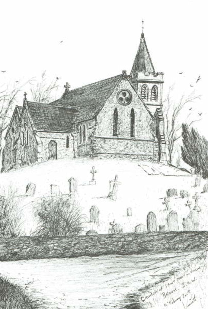 Detail of Church of St Mary the Virgin, Brook, I.O.W., 2009 by Vincent Alexander Booth