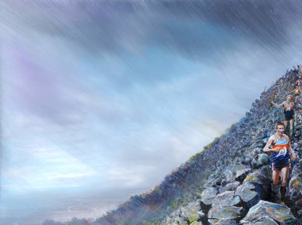 Detail of Fell Race, 2018 by Vincent Alexander Booth