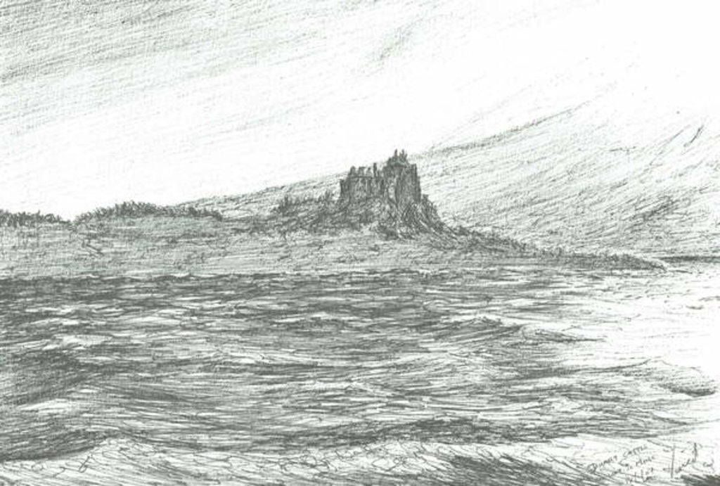 Detail of Duart Castle from ferry, 2007 by Vincent Alexander Booth