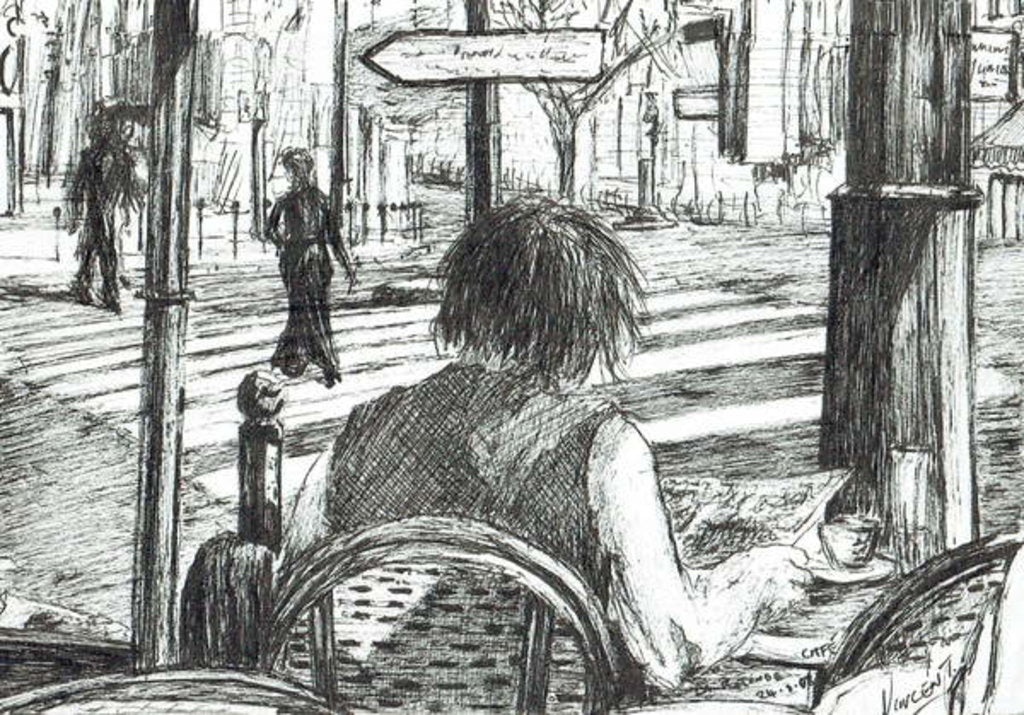 Detail of La Rotonde - Paris, 2003 by Vincent Alexander Booth