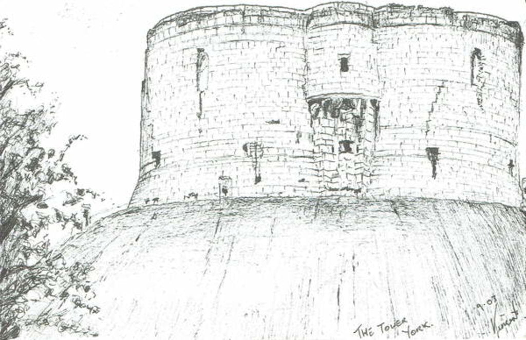 Detail of The Tower, York, 2003 by Vincent Alexander Booth