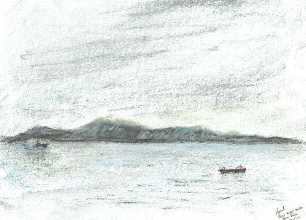 Detail of View across water from Jura, 2005 by Vincent Alexander Booth