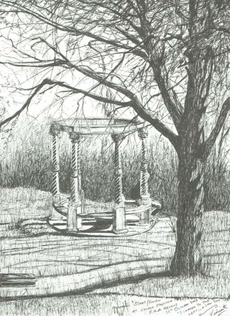 Detail of Church Stretton, after the Fell relays, 2003 by Vincent Alexander Booth