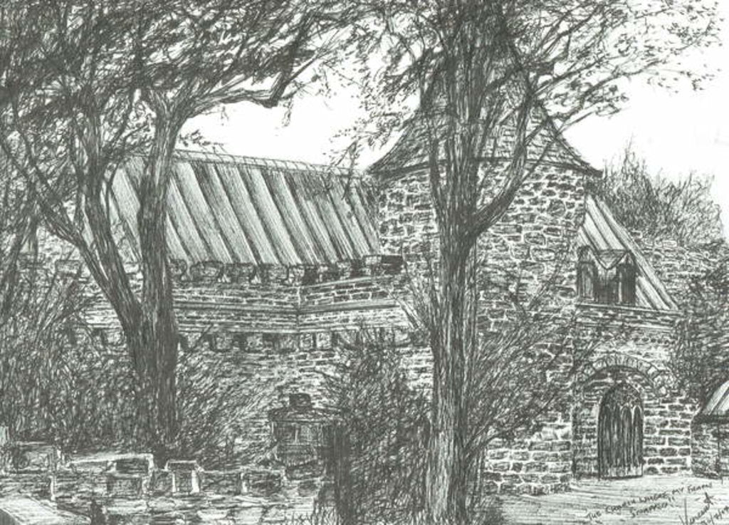 Detail of Church on road to Oban, 2007 by Vincent Alexander Booth
