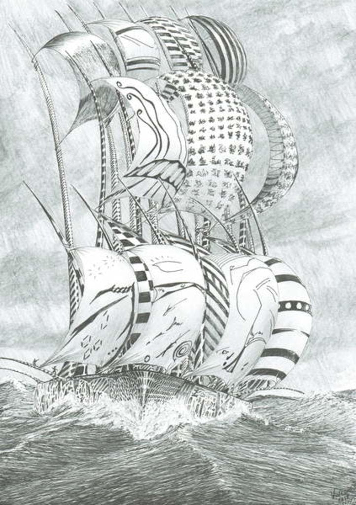 Detail of Storm Creators Mawson Sea, 2018 by Vincent Alexander Booth