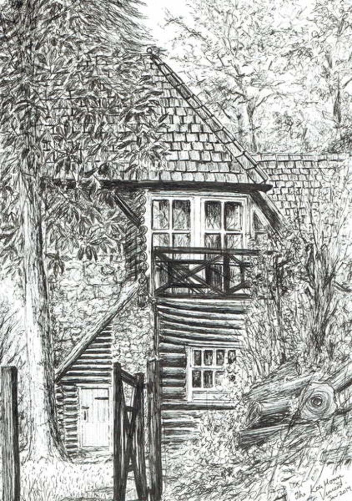 Detail of The Log House, 2019 by Vincent Alexander Booth