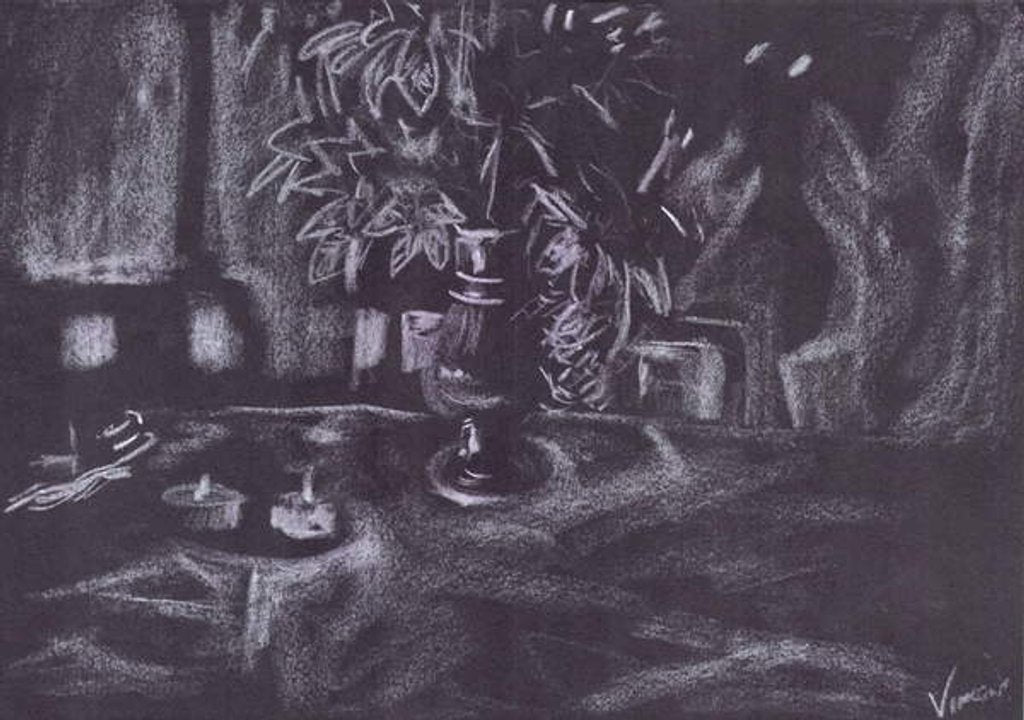 Detail of Plant in room by candlelight, 1997 by Vincent Alexander Booth