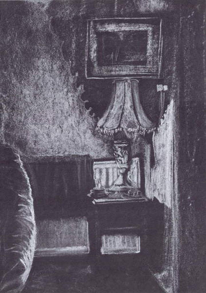 Detail of Lamp lit up by candlelight, 1997 by Vincent Alexander Booth