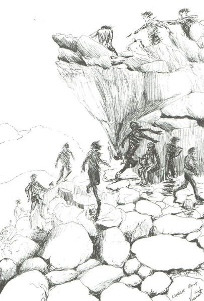 Detail of Check point at the summit, 2008 by Vincent Alexander Booth