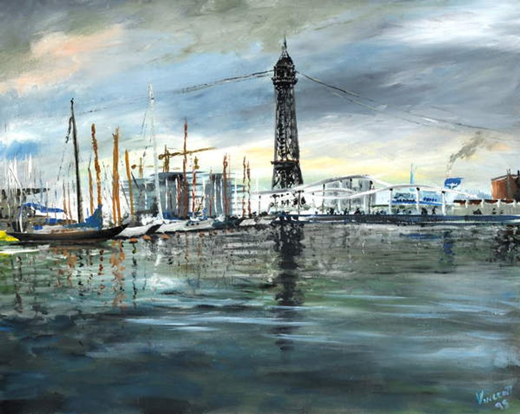 Detail of Barcelona boats, 1995 by Vincent Alexander Booth