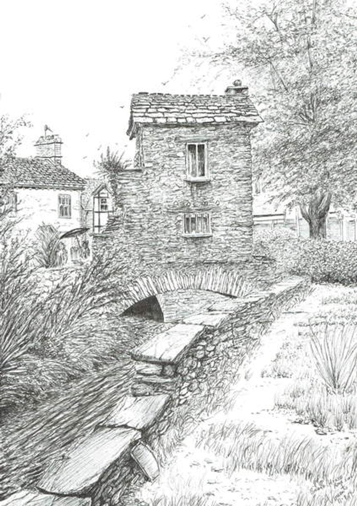 Detail of Bridge House Ambleside, 2019, by Vincent Alexander Booth