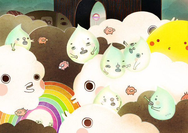 Detail of The good old British weather, 2014 digital by Yoyo Zhao